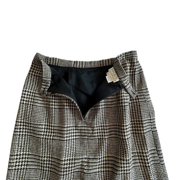 Quiet luxury houndstooth silk skirt Doncaster lined classic Size 6 - Picture 4 of 8